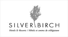 A logo of silver birch resort and spa