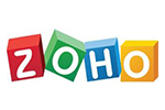 Zoho logo spelled out in colorful blocks