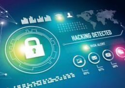 Hacking detected cybersecurity alert dashboard